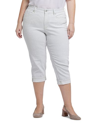 Nydj Plus Nydj Plus Marilyn Straight Crop Jeans in Palencia Stripe