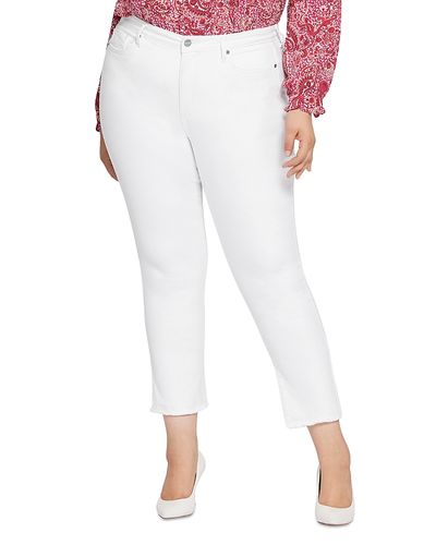Nydj Plus Nydj Plus Sheri High Rise Slim Ankle Jeans in Optic White