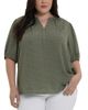 Nydj Plus Nydj Plus Short Puff Sleeve Popover Top - 1