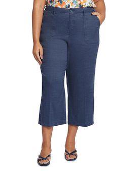 Nydj Plus Nydj Plus Wide Leg Cargo Capri Pants