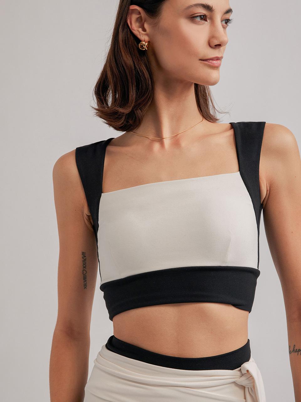 NYLORA MARTA TOP BLACK COMBO