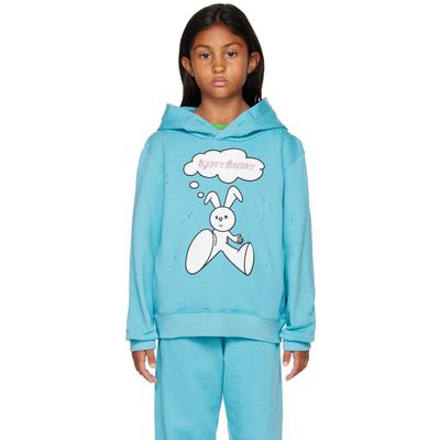NZKidzzz NZKidzzz Kids Blue 'Happy Sunday' Hoodie