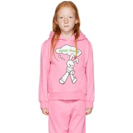 NZKidzzz NZKidzzz Kids Pink 'Happy Monday' Hoodie