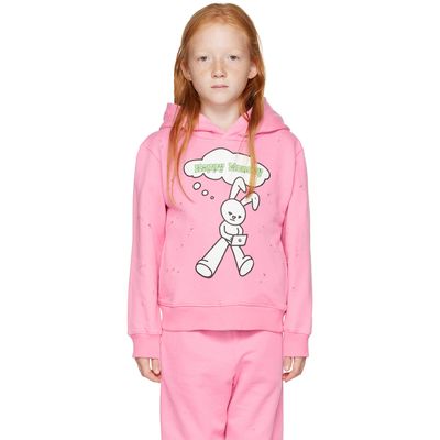 NZKidzzz NZKidzzz Kids Pink 'Happy Monday' Hoodie