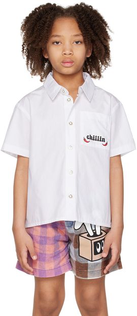 NZKidzzz NZKidzzz Kids White 'Chillin' Shirt