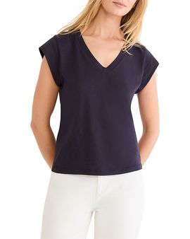 Nzt By Nic+zoe Nzt By Nic+Zoe Cap Sleeve V Neck Supima Cotton Tee