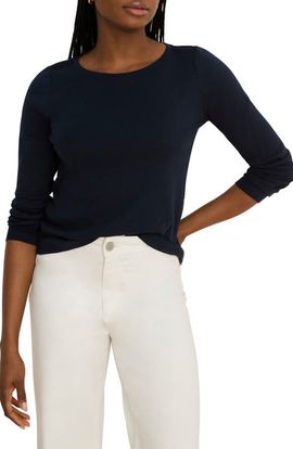 NZT by NIC+ZOE NZT by NIC+ZOE Cape Rib Cotton Blend Boat Neck Top