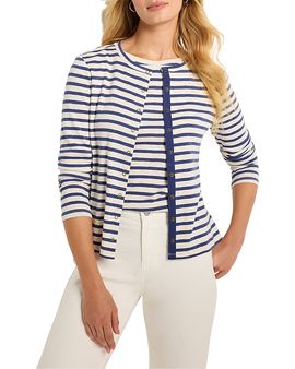 Nzt By Nic+zoe Nzt By Nic+Zoe Snap Front Striped Cardigan