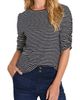 NZT by NIC+ZOE NZT by NIC+ZOE Striped Ruched Sleeve Top - 1