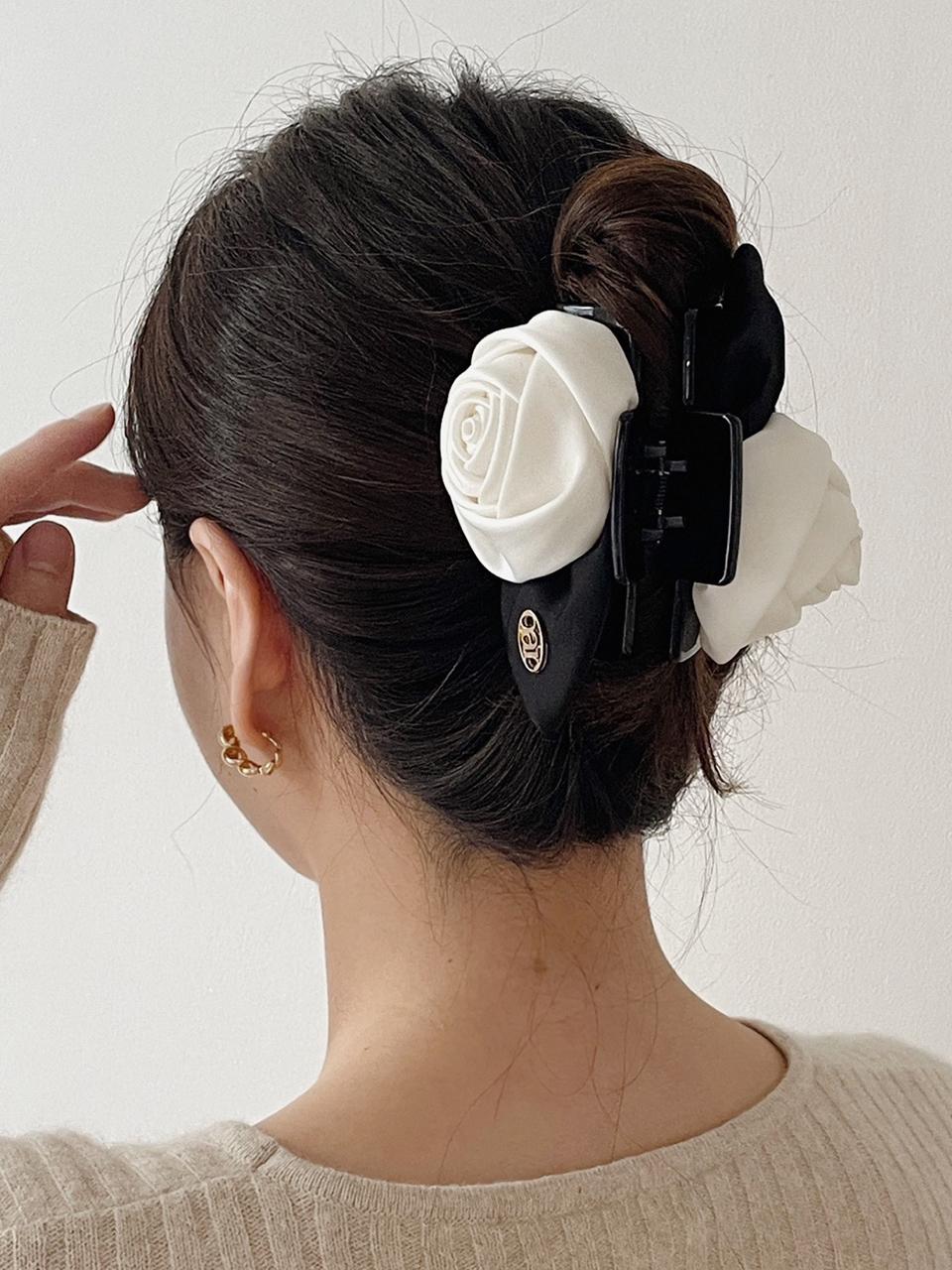 oar Classic Monotone Rose Hair Barrette