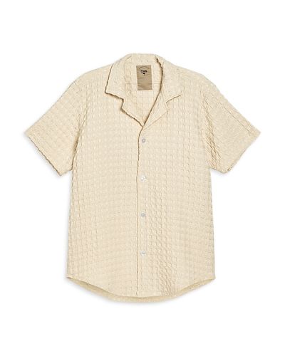 Oas Oas Cuba Cotton Waffle Regular Fit Button Down Camp Shirt