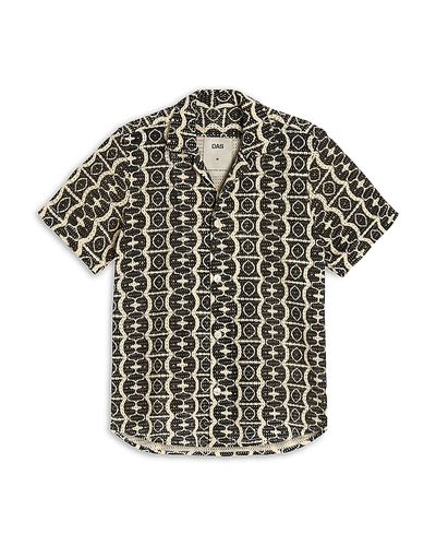 Oas Oas Hypnotise Cuba Cotton Terry Relaxed Fit Button Down Shirt