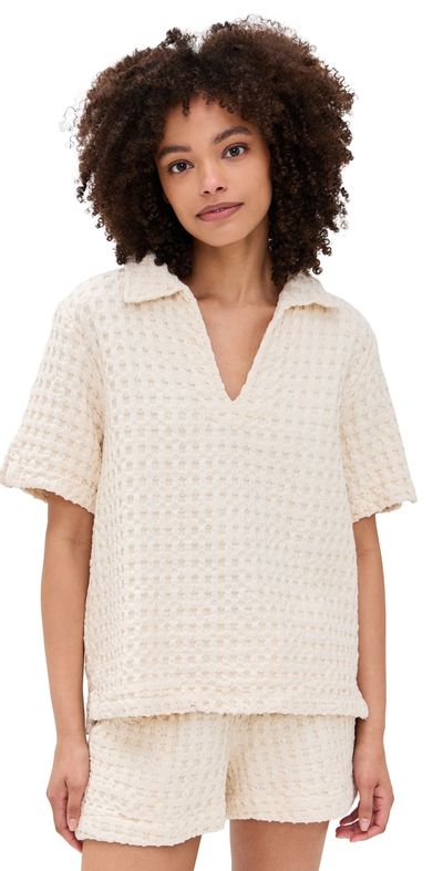 OAS OAS Jaffa Waffle Shirt Ecru XS