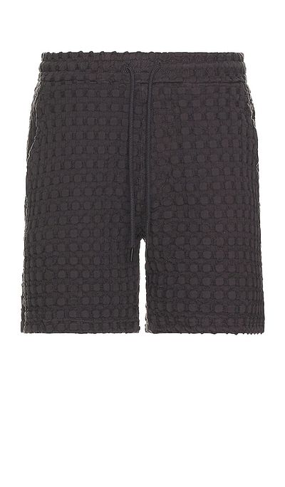 OAS OAS Nearly Black Porto Waffle Shorts