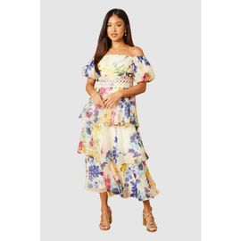 Oasis Oasis Petite Floral Bardot Midi Dress