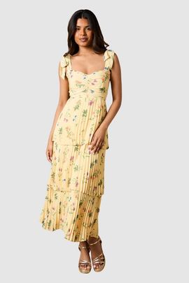 Oasis Oasis Petite Tie Shoulder Midi Dress