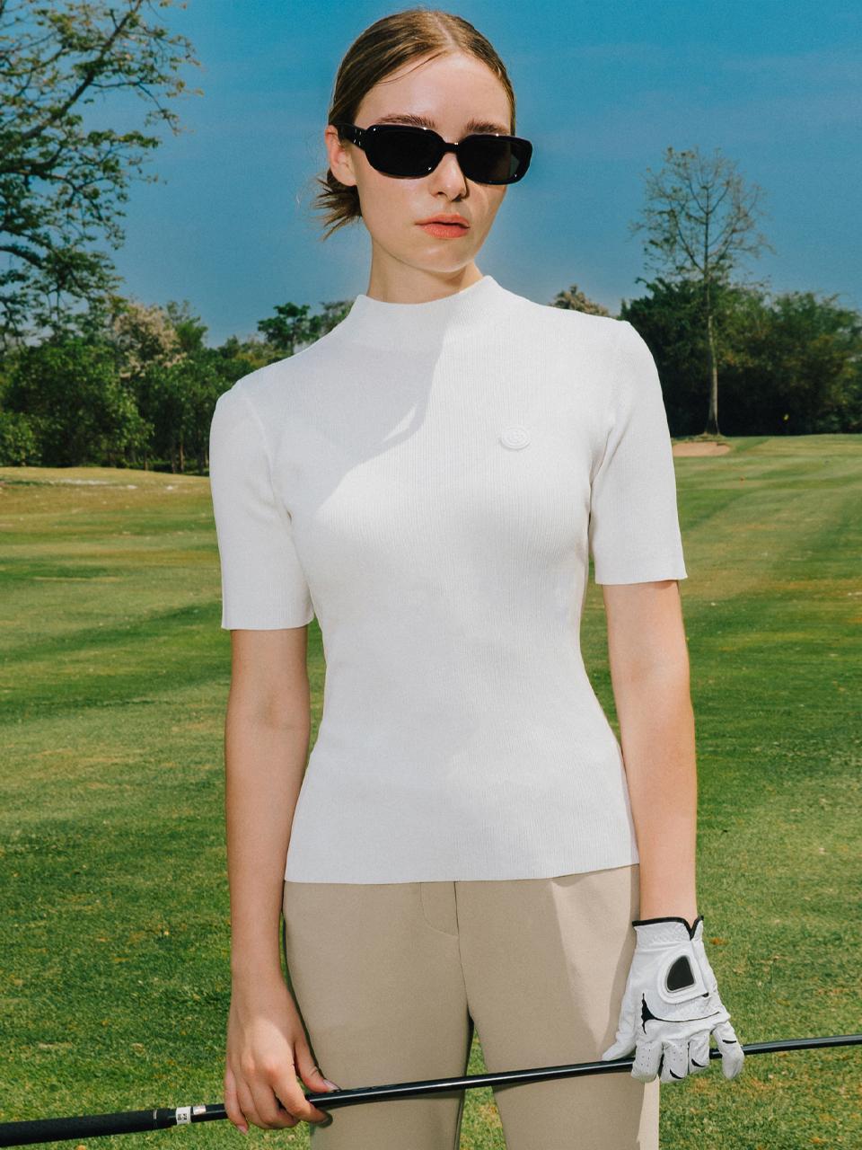 OBER GOLF & SPORTS Cool Base Layer Knitwear Golf [WHITE]