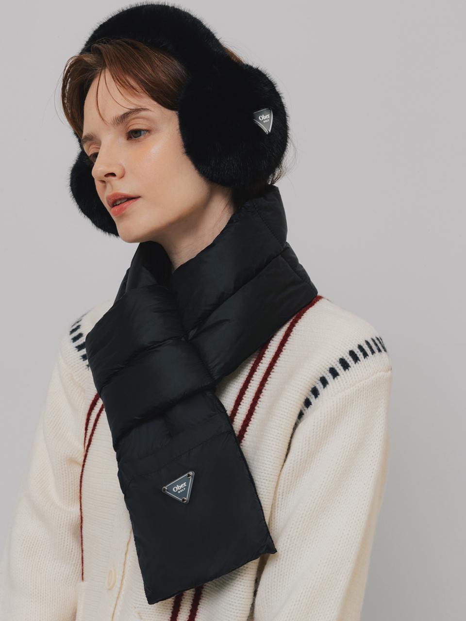 OBER GOLF & SPORTS Eco Fur Cozy Premium Ear Warmer [Black]
