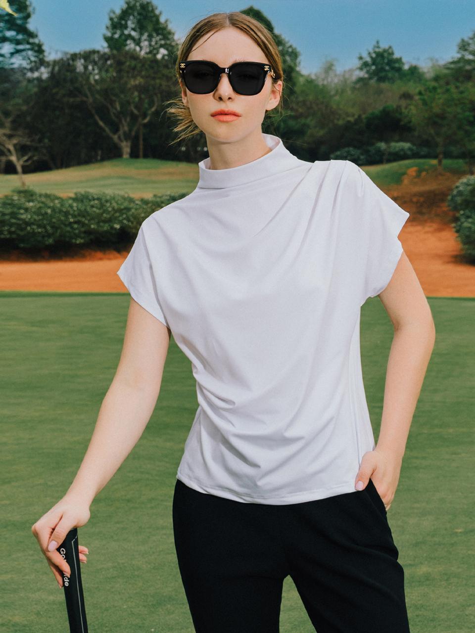 OBER GOLF & SPORTS Functional Drape T-shirt [WHITE]