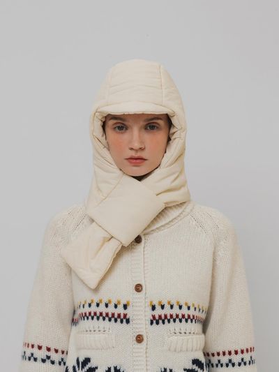 OBER GOLF & SPORTS Padded UV Protection Integrated Balaclava [Ivory]