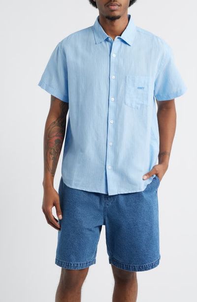 Obey Obey Barry Stripe Short Sleeve Button-Up Shirt
