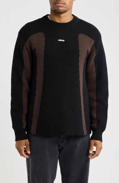 Obey Obey Brann Crewneck Cotton Blend Sweater