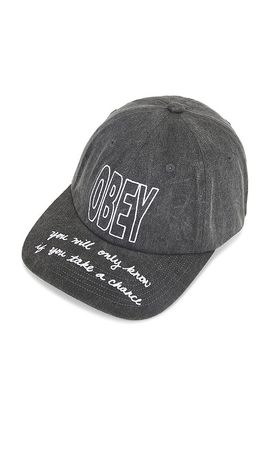 Obey Obey Chance 6 Panel Velcro Back Cap