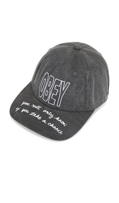 Obey Obey Chance 6 Panel Velcro Back Cap