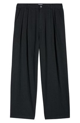 Obey Obey Foster Pleated Linen Blend Pants
