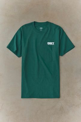 OBEY OBEY Global Systems Graphic Tee in Green, Men's at Urban Outfitters