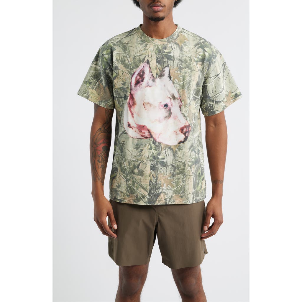 Obey Obey Pit Forest Camo Cotton T-Shirt