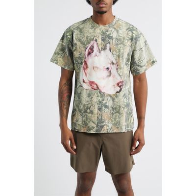 Obey Obey Pit Forest Camo Cotton T-Shirt