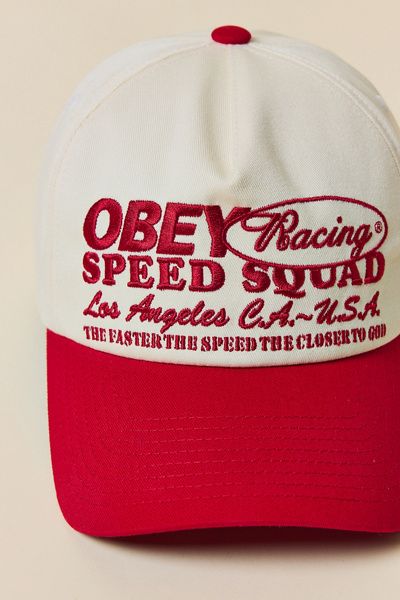 OBEY OBEY Speed Squad 5-Panel Hat in Red, Men's at Urban Outfitters