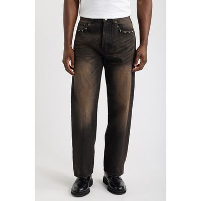 Obey Obey Studded Boxcar Straight Leg Jeans