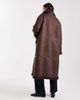 Object Object borg lined faux shearling maxi coat in chocolate brown - 4
