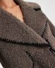 Object Object borg teddy aviator jacket with contrast stitch in brown-Black - 3