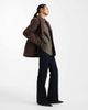 Object Object cozy textured oversized blazer style jacket in dark brown - 3