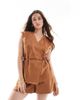 Object Object faux suede pull on shorts in camel beige - part of a set-Neutral - 1