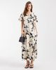 Object Object long midaxi wrap dress in contrast floral print-White - 1