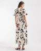 Object Object long midaxi wrap dress in contrast floral print-White - 3