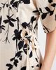 Object Object long midaxi wrap dress in contrast floral print-White - 4