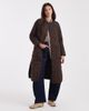 Object Object long quilted coat in chocolate brown - 1
