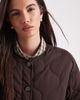 Object Object long quilted coat in chocolate brown - 4