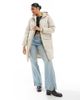 Object Object longline hooded puffer jacket in silver gray-White - 1