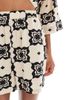 Object Object loose shorts in black and white tile print - part of a set - 4