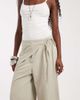 Object Object mide rise wrap detail wide leg pants in sage green - 3