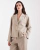 Object Object mix and match short boxy tailored blazer in taupe - part of a set-Neutral - 1