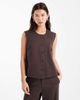 Object Object o-neck vest in chocolate - part of a set-Brown - 1