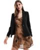 Object Object one button blazer in black - 1