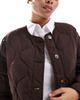 Object Object onion quilted front pocket bomber jacket in brown - 4